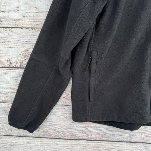 The North Face Full Zip Fleece Jacket Mens Large Black Stretch 3 Pocket - Picture 3 of 11